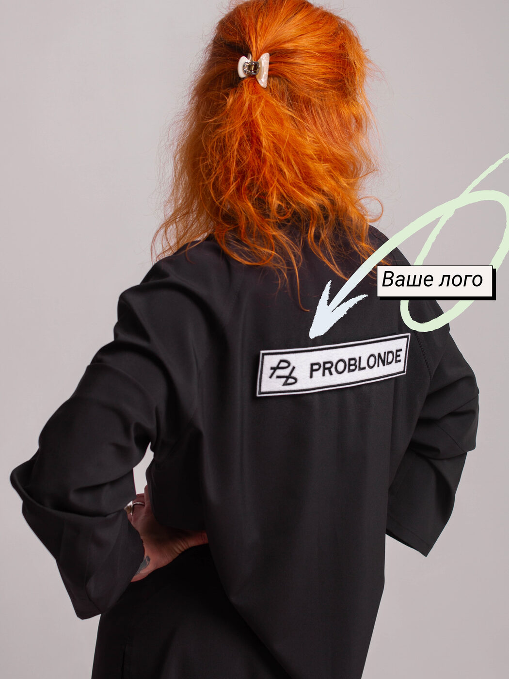 Нашивка с логотипом на спине кителя PROBLONDE